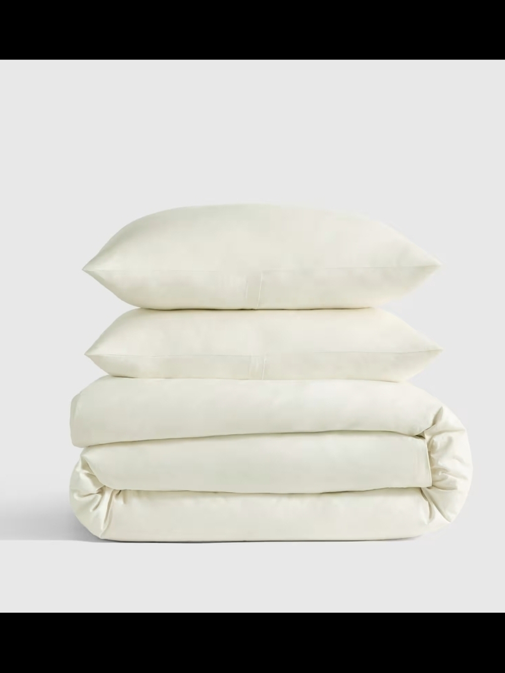 Quince Classic 100% Organic Percale Cotton Duvet Set In Ivory Sz Full / Queen